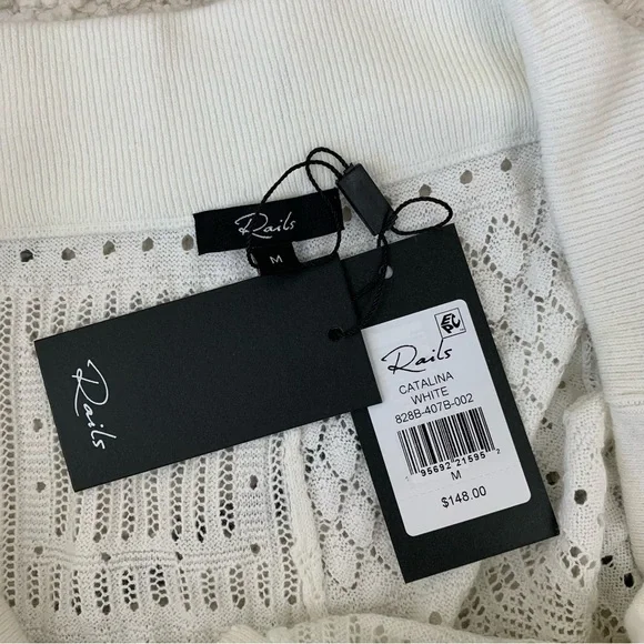 NWT Rails Catalina white crochet shorts